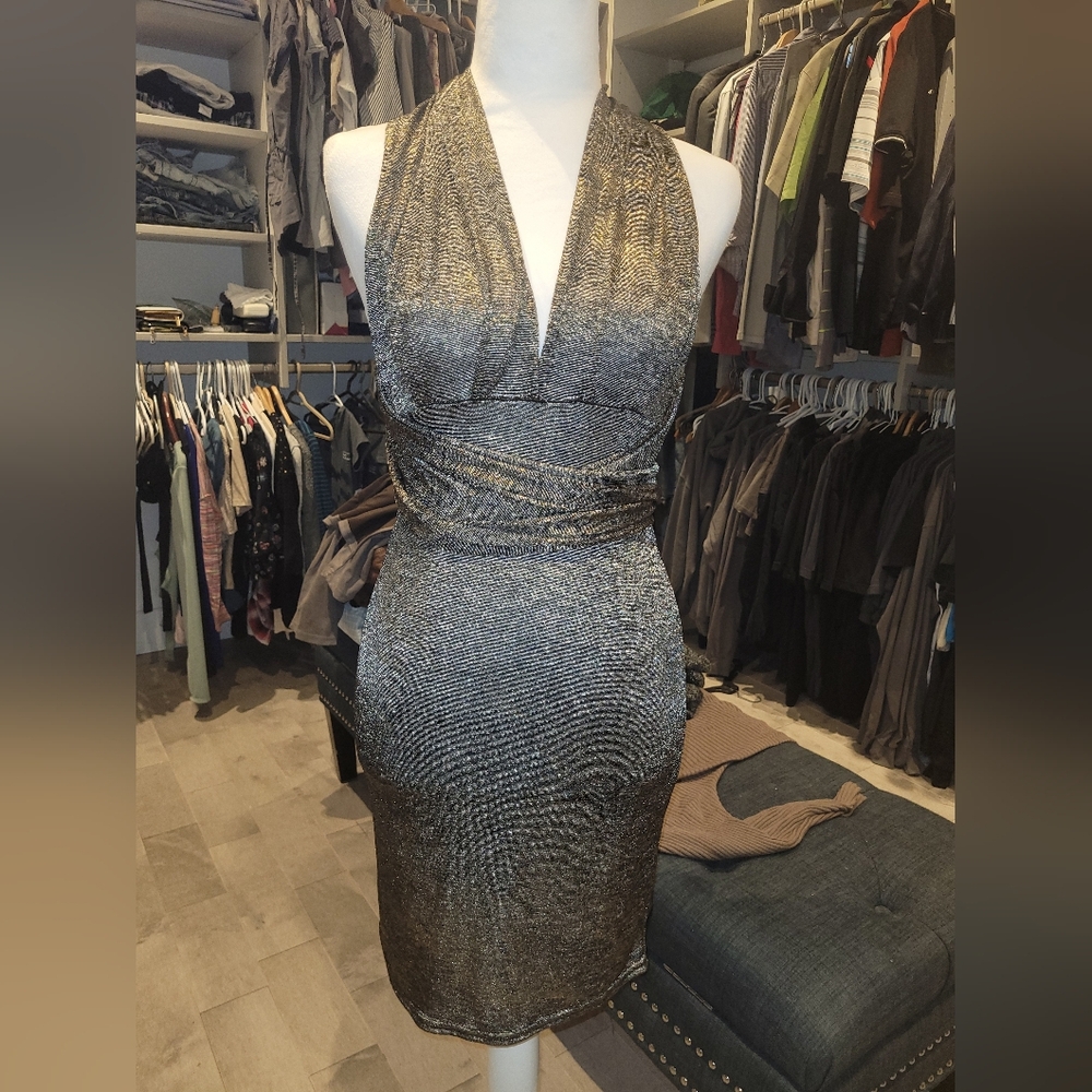 Elegant Metallic Dress